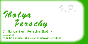 ibolya perschy business card